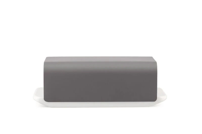 Alessi Mattina butter dish, dark grey