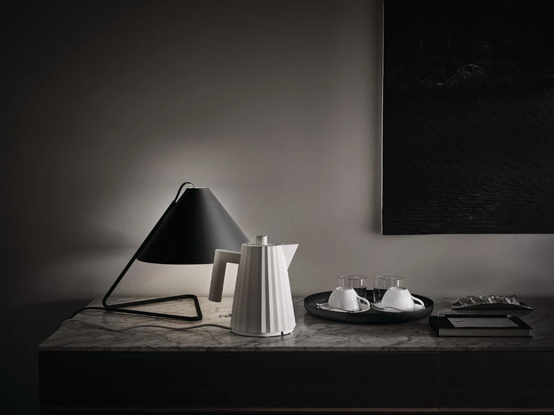 Alessi Plissé electric kettle 1 L, white