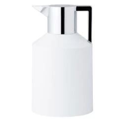 Normann Copenhagen Geo Vacuum Jug 1,5 L, White - Silver