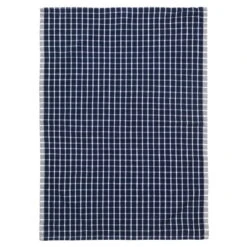 Ferm LIVING Hale Tea Towel, Dark Blue - Off White