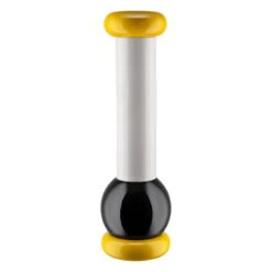 Alessi Sottsass Grinder, Large, Yellow - Black - White
