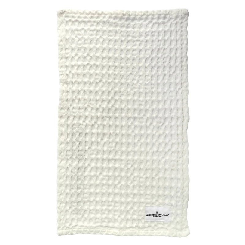 The Organic Company Big Waffle kitchen and wash cloth, natural white