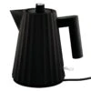 Alessi Plissé Electric Kettle 1 L, Black
