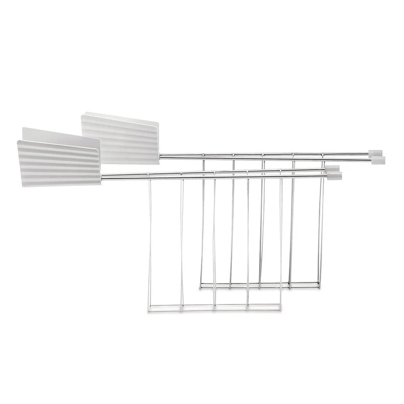 Alessi Plissé toaster rack, white