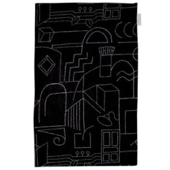 Saana Ja Olli Unien Talo Tea Towel/placemat, Black