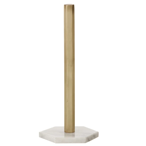ferm LIVING Hexagon paper towel stand, brass