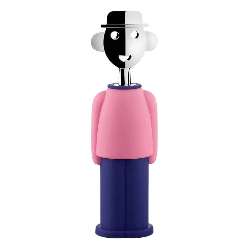 Alessi Alessandro M. corkscrew, pink - blue