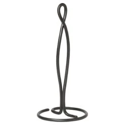 Ferm LIVING Curvature Paper Towel Holder, Black Brass