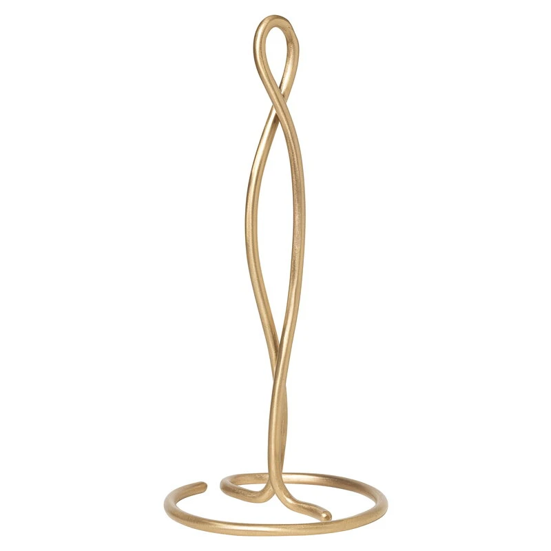 ferm LIVING Curvature paper towel holder, brass
