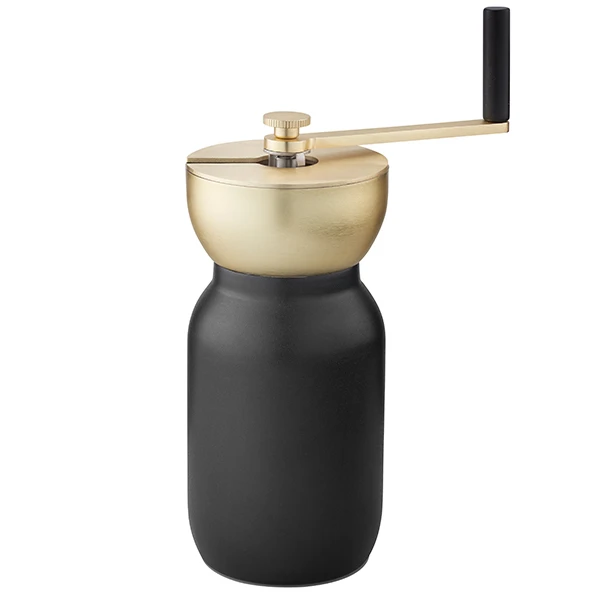 Stelton Collar coffee grinder, black - brass