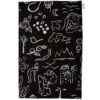 Saana Ja Olli Onnenmaa Tea Towel/placemat, Black