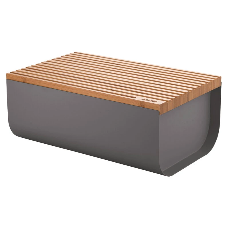 Alessi Mattina breadbox, dark grey