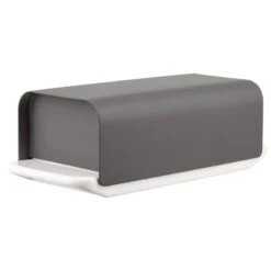 Alessi Mattina Butter Dish, Dark Grey