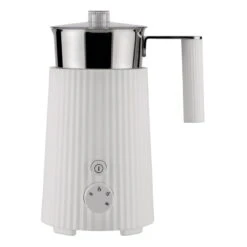 Alessi Plissé Milk Frother, White