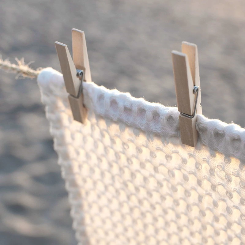 The Organic Company Big Waffle kitchen and wash cloth, natural white