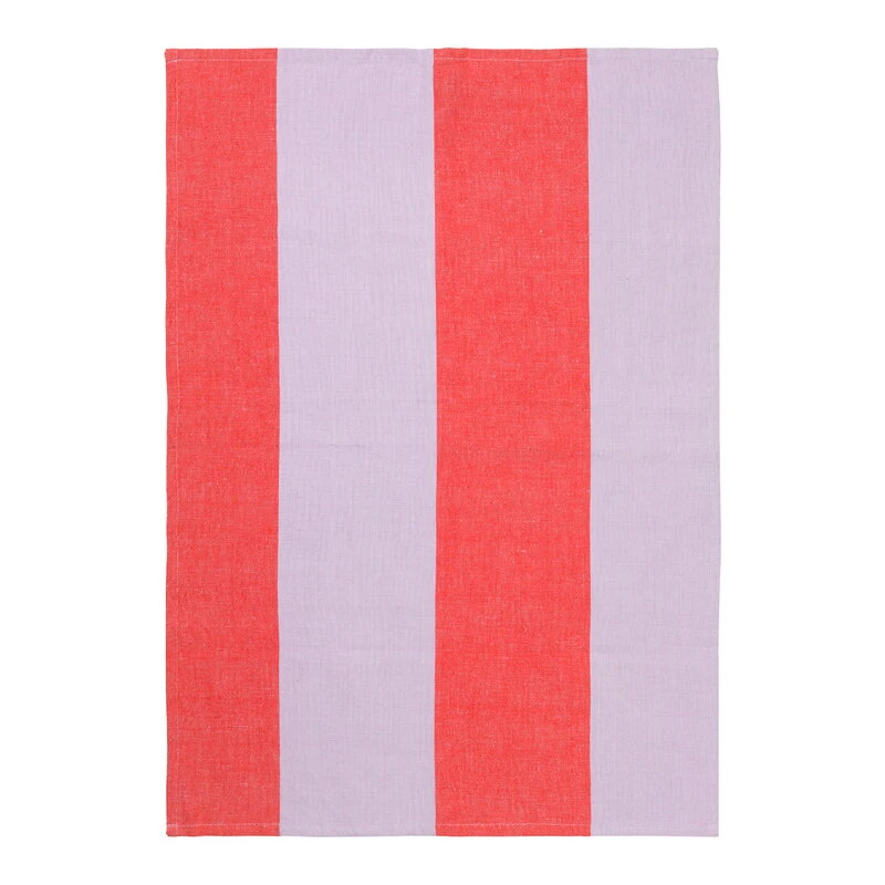 ferm LIVING Hale tea towel, red - lilac
