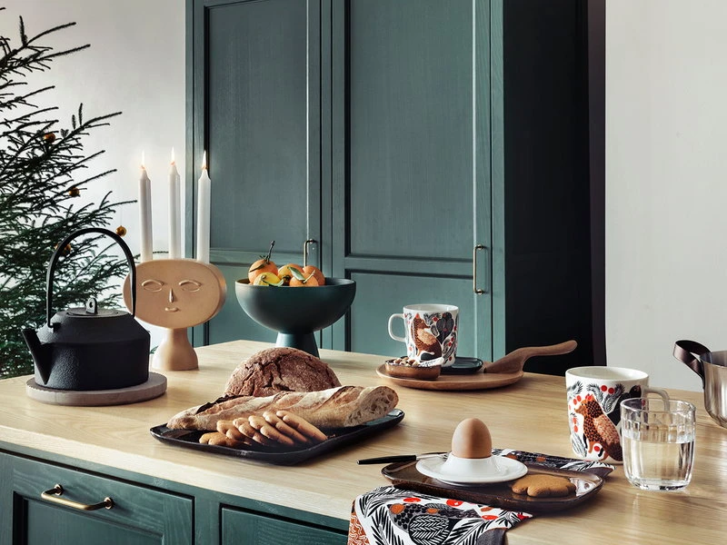 Muuto Groove marble trivet, large, grey