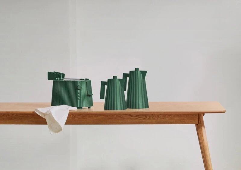 Alessi Plissé electric kettle, 1 L, green