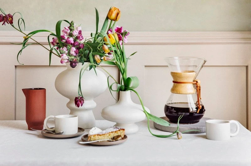 Muuto Groove marble trivet, large, grey