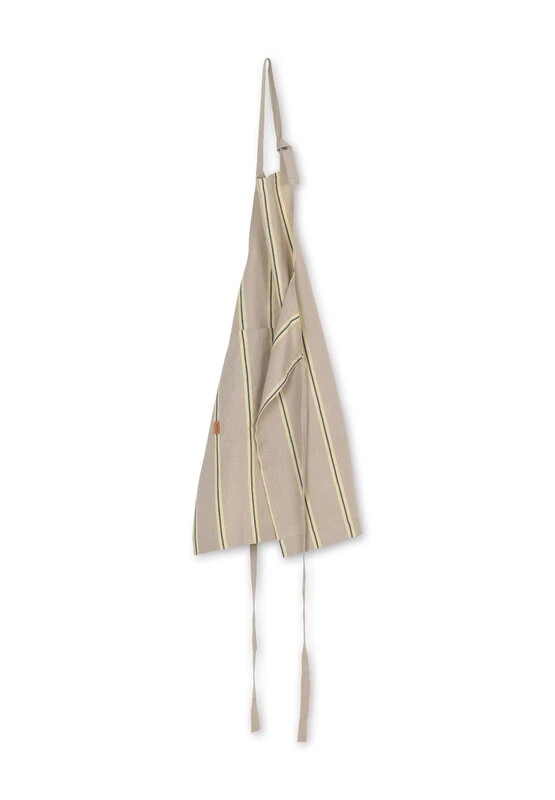 ferm LIVING Hale apron, oyster - lemon - bright blue