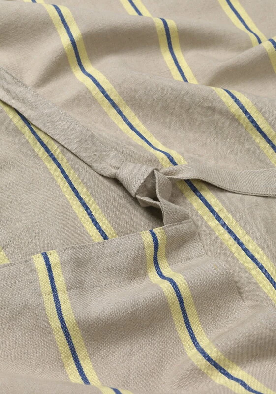 ferm LIVING Hale apron, oyster - lemon - bright blue