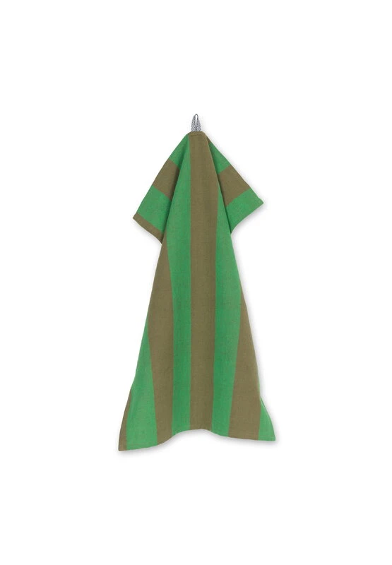 ferm LIVING Hale tea towel, olive - green