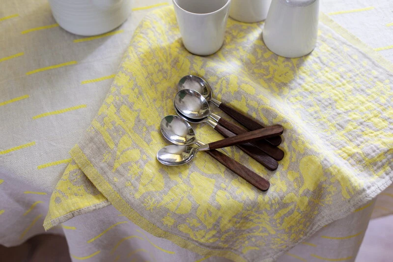 Lapuan Kankurit Villiyrtit hand towel, yellow - linen